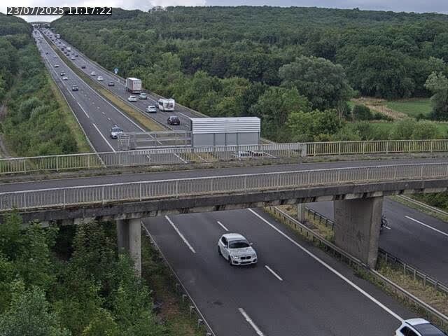Caméra autoroute France - A31, Zoufftgen direction Luxembourg-ville, à la frontière entre la France et le Luxembourg