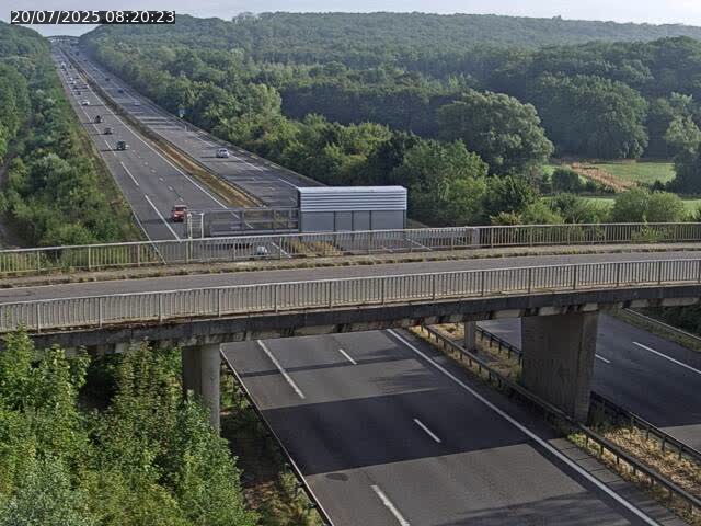 Caméra autoroute France - A31, Zoufftgen direction Luxembourg-ville, à la frontière entre la France et le Luxembourg