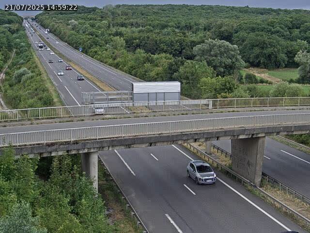 Caméra autoroute France - A31, Zoufftgen direction Luxembourg-ville, à la frontière entre la France et le Luxembourg