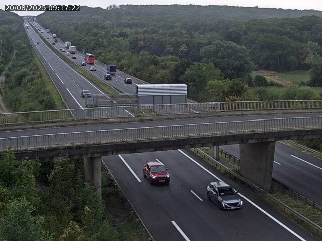 Caméra autoroute France - A31, Zoufftgen direction Luxembourg-ville, à la frontière entre la France et le Luxembourg