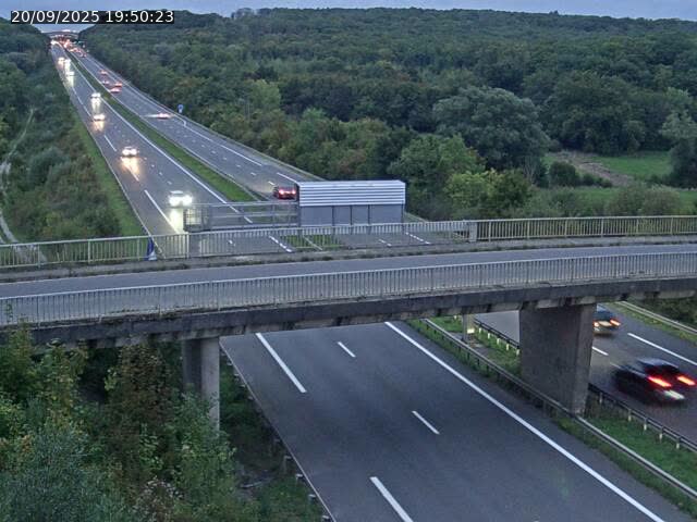 Caméra autoroute France - A31, Zoufftgen direction Luxembourg-ville, à la frontière entre la France et le Luxembourg