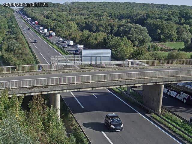 Caméra autoroute France - A31, Zoufftgen direction Luxembourg-ville, à la frontière entre la France et le Luxembourg