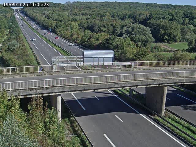 Caméra autoroute France - A31, Zoufftgen direction Luxembourg-ville, à la frontière entre la France et le Luxembourg