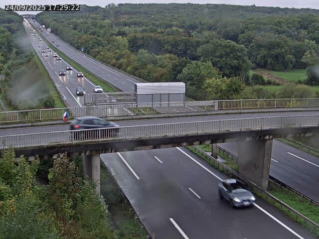 Caméra autoroute France - A31, Zoufftgen direction Luxembourg-ville, à la frontière entre la France et le Luxembourg