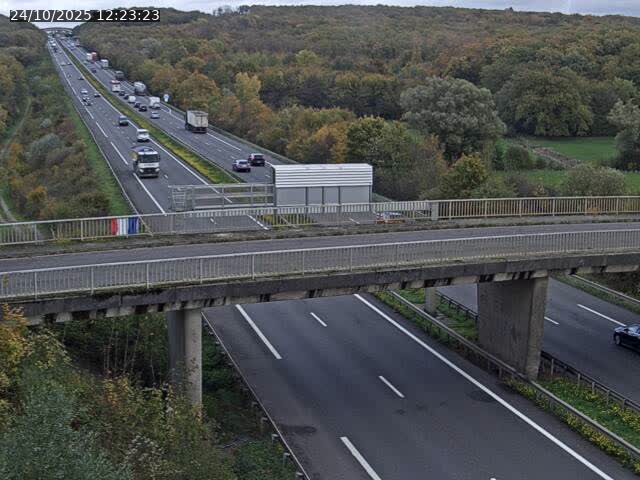 Caméra autoroute France - A31, Zoufftgen direction Luxembourg-ville, à la frontière entre la France et le Luxembourg