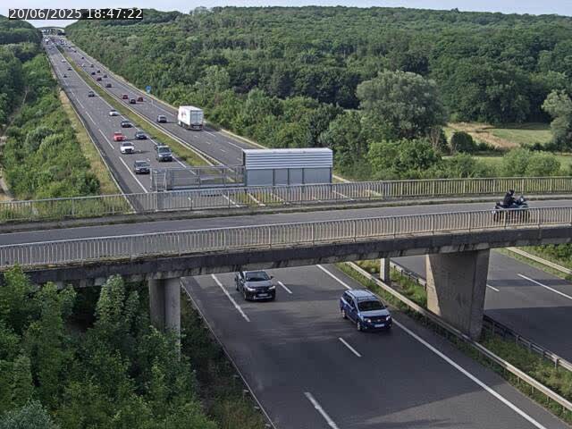 Caméra autoroute France - A31, Zoufftgen direction Luxembourg-ville, à la frontière entre la France et le Luxembourg