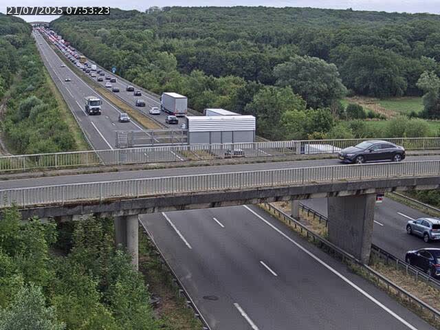 Caméra autoroute France - A31, Zoufftgen direction Luxembourg-ville, à la frontière entre la France et le Luxembourg