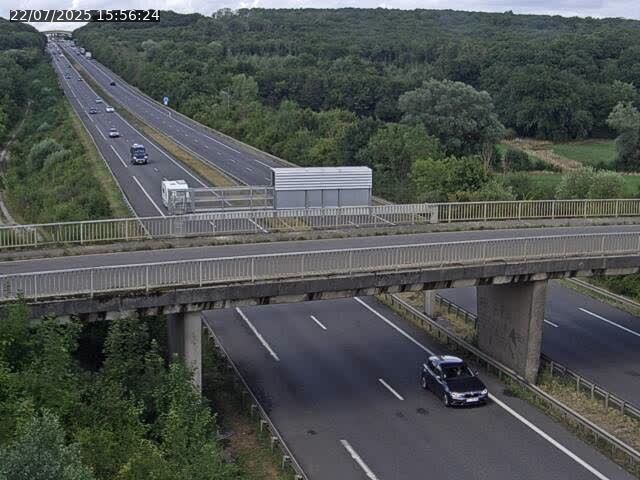 Caméra autoroute France - A31, Zoufftgen direction Luxembourg-ville, à la frontière entre la France et le Luxembourg