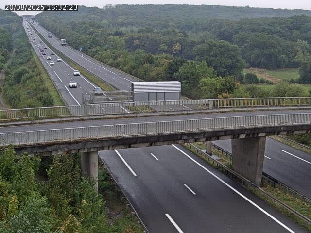 Caméra autoroute France - A31, Zoufftgen direction Luxembourg-ville, à la frontière entre la France et le Luxembourg
