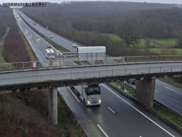 Caméra autoroute France - A31, Zoufftgen direction Luxembourg-ville, à la frontière entre la France et le Luxembourg