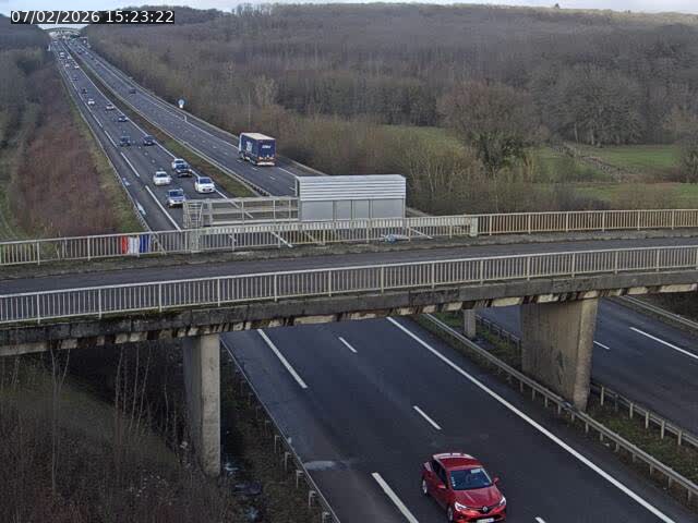 Caméra autoroute France - A31, Zoufftgen direction Luxembourg-ville, à la frontière entre la France et le Luxembourg