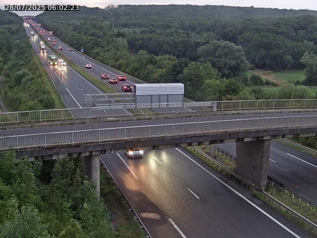 Caméra autoroute France - A31, Zoufftgen direction Luxembourg-ville, à la frontière entre la France et le Luxembourg