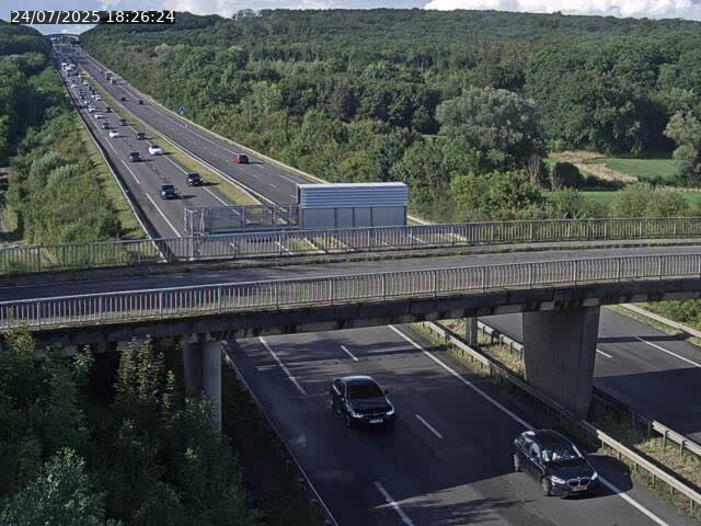 Caméra autoroute France - A31, Zoufftgen direction Luxembourg-ville, à la frontière entre la France et le Luxembourg