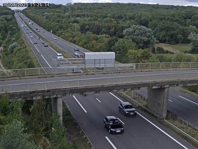 Caméra autoroute France - A31, Zoufftgen direction Luxembourg-ville, à la frontière entre la France et le Luxembourg