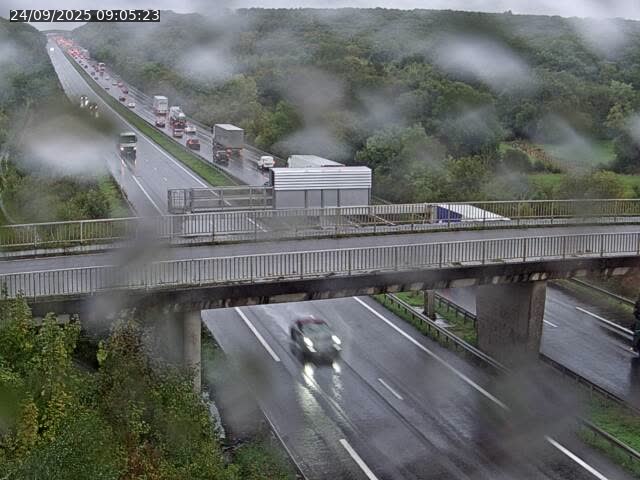 Caméra autoroute France - A31, Zoufftgen direction Luxembourg-ville, à la frontière entre la France et le Luxembourg