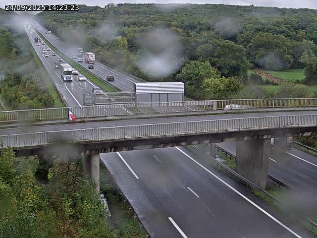 Caméra autoroute France - A31, Zoufftgen direction Luxembourg-ville, à la frontière entre la France et le Luxembourg