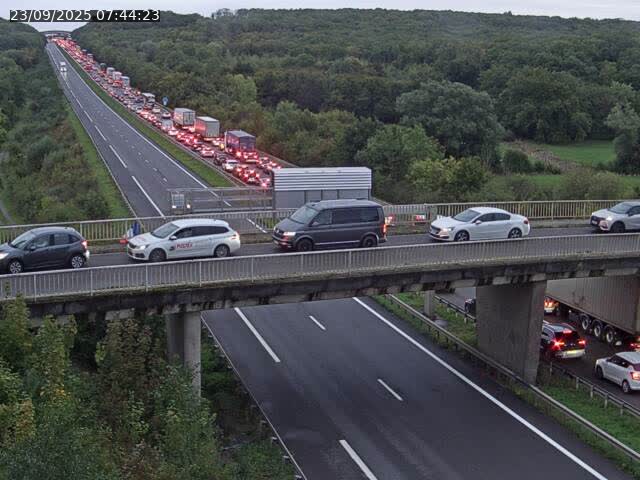Caméra autoroute France - A31, Zoufftgen direction Luxembourg-ville, à la frontière entre la France et le Luxembourg