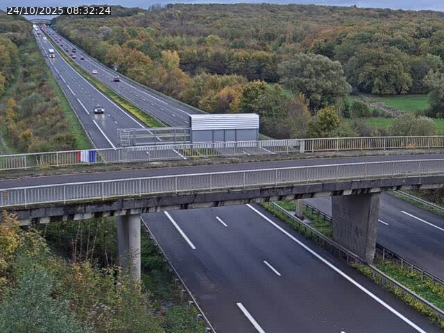 Caméra autoroute France - A31, Zoufftgen direction Luxembourg-ville, à la frontière entre la France et le Luxembourg
