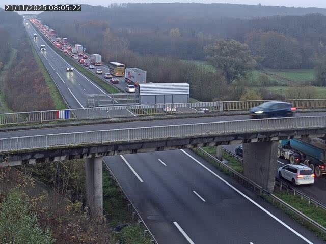 Caméra autoroute France - A31, Zoufftgen direction Luxembourg-ville, à la frontière entre la France et le Luxembourg