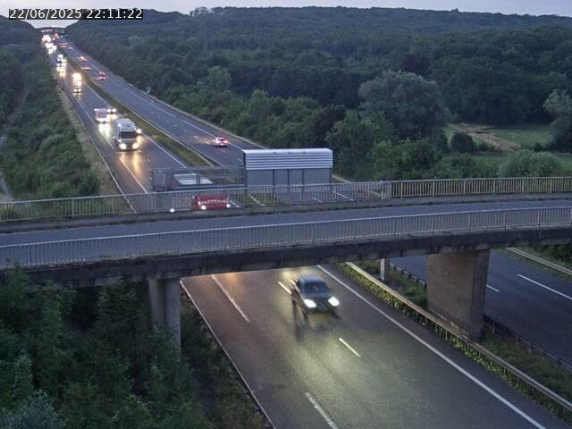 Caméra autoroute France - A31, Zoufftgen direction Luxembourg-ville, à la frontière entre la France et le Luxembourg