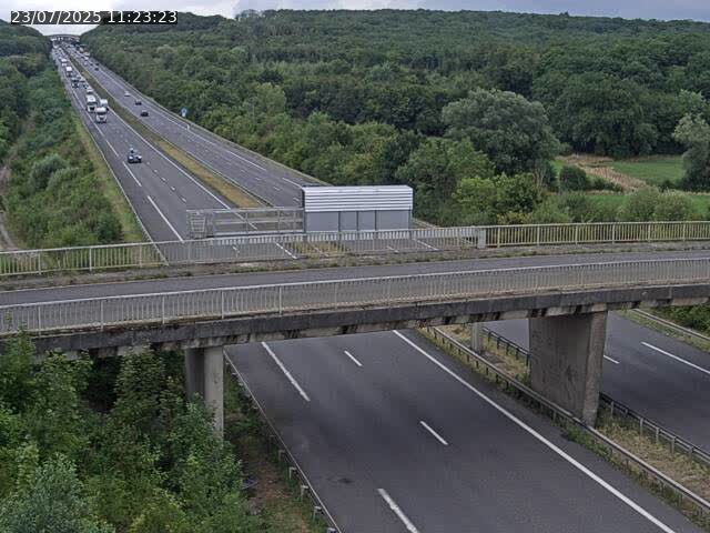 Caméra autoroute France - A31, Zoufftgen direction Luxembourg-ville, à la frontière entre la France et le Luxembourg