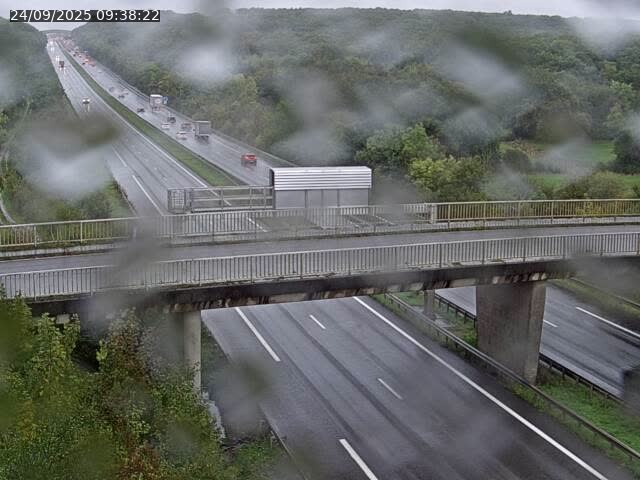 Caméra autoroute France - A31, Zoufftgen direction Luxembourg-ville, à la frontière entre la France et le Luxembourg