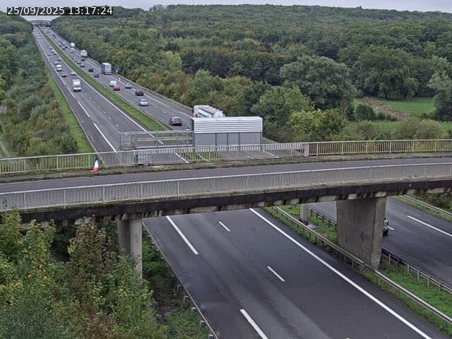 Caméra autoroute France - A31, Zoufftgen direction Luxembourg-ville, à la frontière entre la France et le Luxembourg