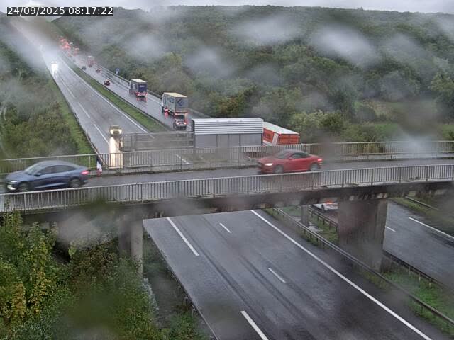 Caméra autoroute France - A31, Zoufftgen direction Luxembourg-ville, à la frontière entre la France et le Luxembourg