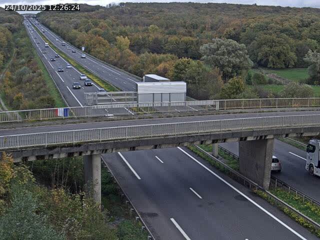 Caméra autoroute France - A31, Zoufftgen direction Luxembourg-ville, à la frontière entre la France et le Luxembourg