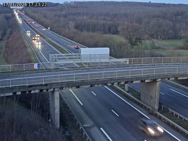 Caméra autoroute France - A31, Zoufftgen direction Luxembourg-ville, à la frontière entre la France et le Luxembourg