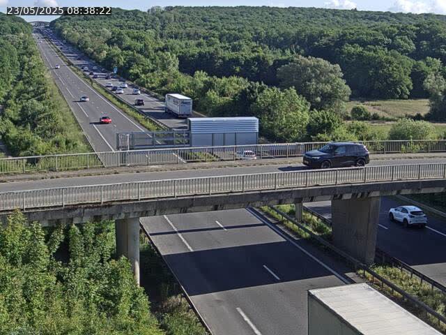Caméra autoroute France - A31, Zoufftgen direction Luxembourg-ville, à la frontière entre la France et le Luxembourg