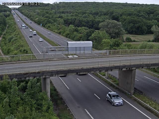 <h2>Caméra autoroute France - A31, Zoufftgen direction Luxembourg-ville, à la frontière entre la France et le Luxembourg</h2>
