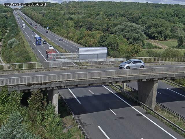 Caméra autoroute France - A31, Zoufftgen direction Luxembourg-ville, à la frontière entre la France et le Luxembourg