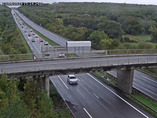 Caméra autoroute France - A31, Zoufftgen direction Luxembourg-ville, à la frontière entre la France et le Luxembourg