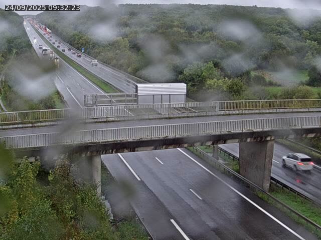 Caméra autoroute France - A31, Zoufftgen direction Luxembourg-ville, à la frontière entre la France et le Luxembourg
