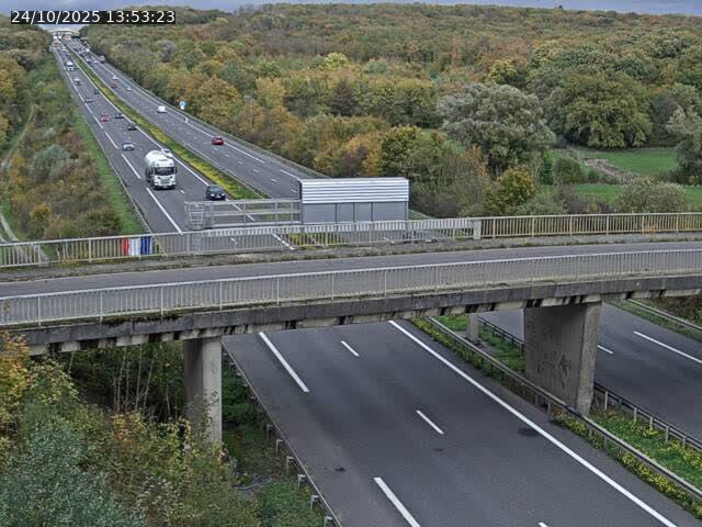 Caméra autoroute France - A31, Zoufftgen direction Luxembourg-ville, à la frontière entre la France et le Luxembourg