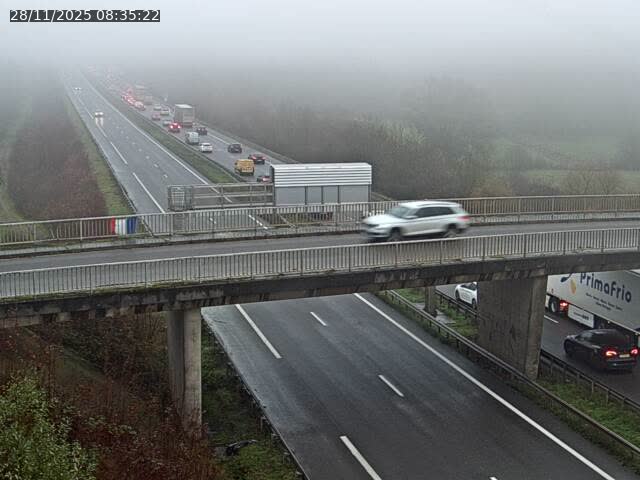 Caméra autoroute France - A31, Zoufftgen direction Luxembourg-ville, à la frontière entre la France et le Luxembourg
