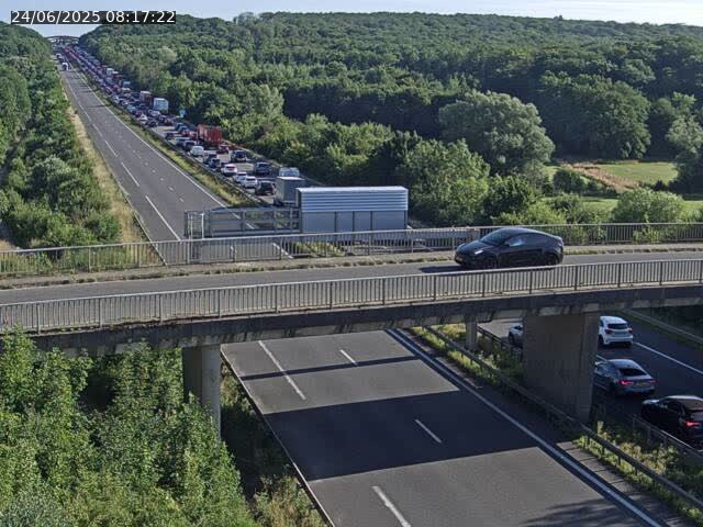 Caméra autoroute France - A31, Zoufftgen direction Luxembourg-ville, à la frontière entre la France et le Luxembourg