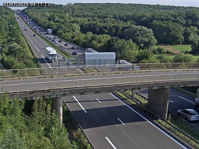 Caméra autoroute France - A31, Zoufftgen direction Luxembourg-ville, à la frontière entre la France et le Luxembourg