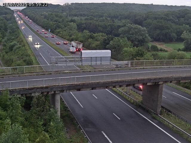 Caméra autoroute France - A31, Zoufftgen direction Luxembourg-ville, à la frontière entre la France et le Luxembourg