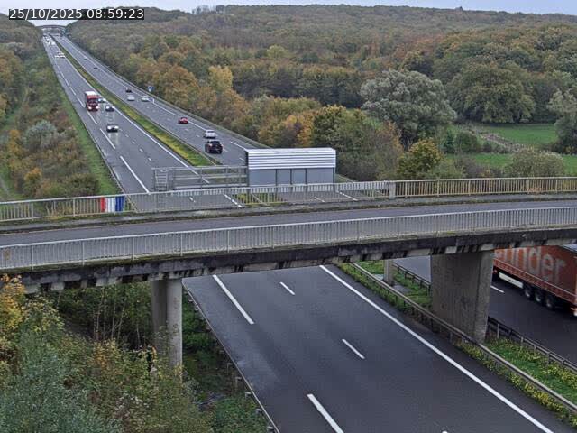 Caméra autoroute France - A31, Zoufftgen direction Luxembourg-ville, à la frontière entre la France et le Luxembourg