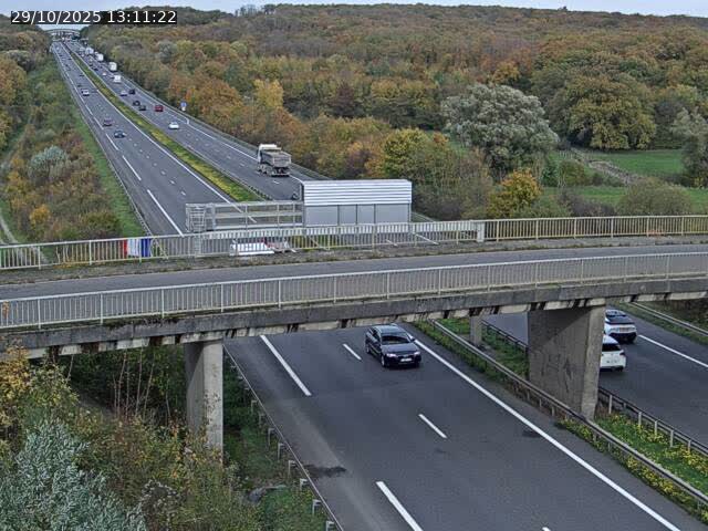 Caméra autoroute France - A31, Zoufftgen direction Luxembourg-ville, à la frontière entre la France et le Luxembourg