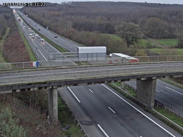Caméra autoroute France - A31, Zoufftgen direction Luxembourg-ville, à la frontière entre la France et le Luxembourg