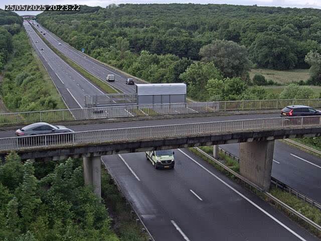 Caméra autoroute France - A31, Zoufftgen direction Luxembourg-ville, à la frontière entre la France et le Luxembourg