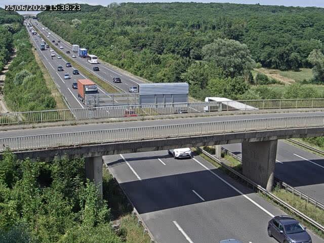 Caméra autoroute France - A31, Zoufftgen direction Luxembourg-ville, à la frontière entre la France et le Luxembourg