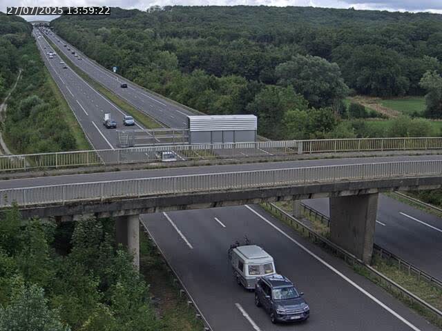 Caméra autoroute France - A31, Zoufftgen direction Luxembourg-ville, à la frontière entre la France et le Luxembourg