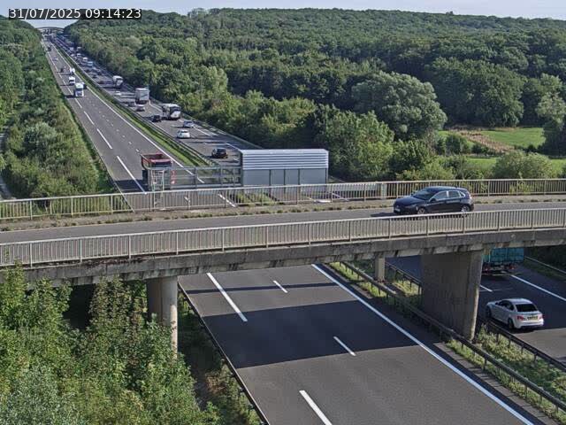 Caméra autoroute France - A31, Zoufftgen direction Luxembourg-ville, à la frontière entre la France et le Luxembourg