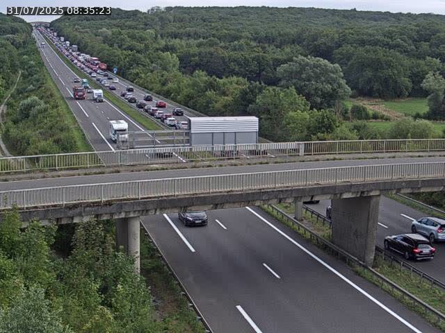 <h2>Caméra autoroute France - A31, Zoufftgen direction Luxembourg-ville, à la frontière entre la France et le Luxembourg</h2>