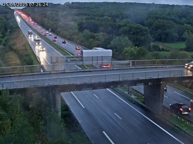 Caméra autoroute France - A31, Zoufftgen direction Luxembourg-ville, à la frontière entre la France et le Luxembourg
