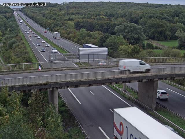 Caméra autoroute France - A31, Zoufftgen direction Luxembourg-ville, à la frontière entre la France et le Luxembourg